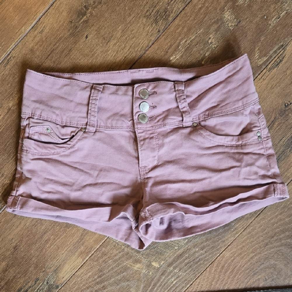 YMI Salmon Pink High Waist Shorts Casual
